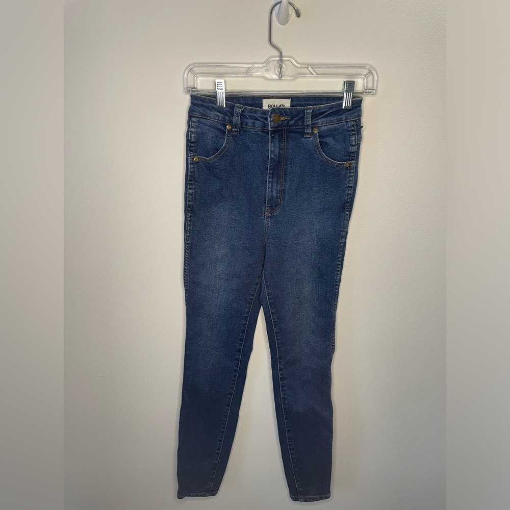 Rolla’s Eastcoast Ankle High Rise Super Skinny Jean Dark Wash
